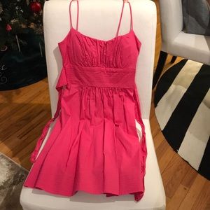 Juniors Pink spaghetti strap sun dress